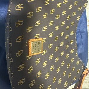 Dooney & Bourke Brown and Gold Monogram crossbody clean